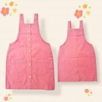 CCDRS27 Peach front open Dungaree dress (1)