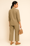 beige shirt