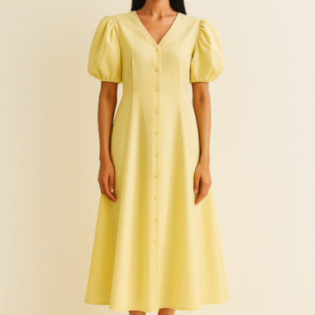 Butter Yellow A-line Dress